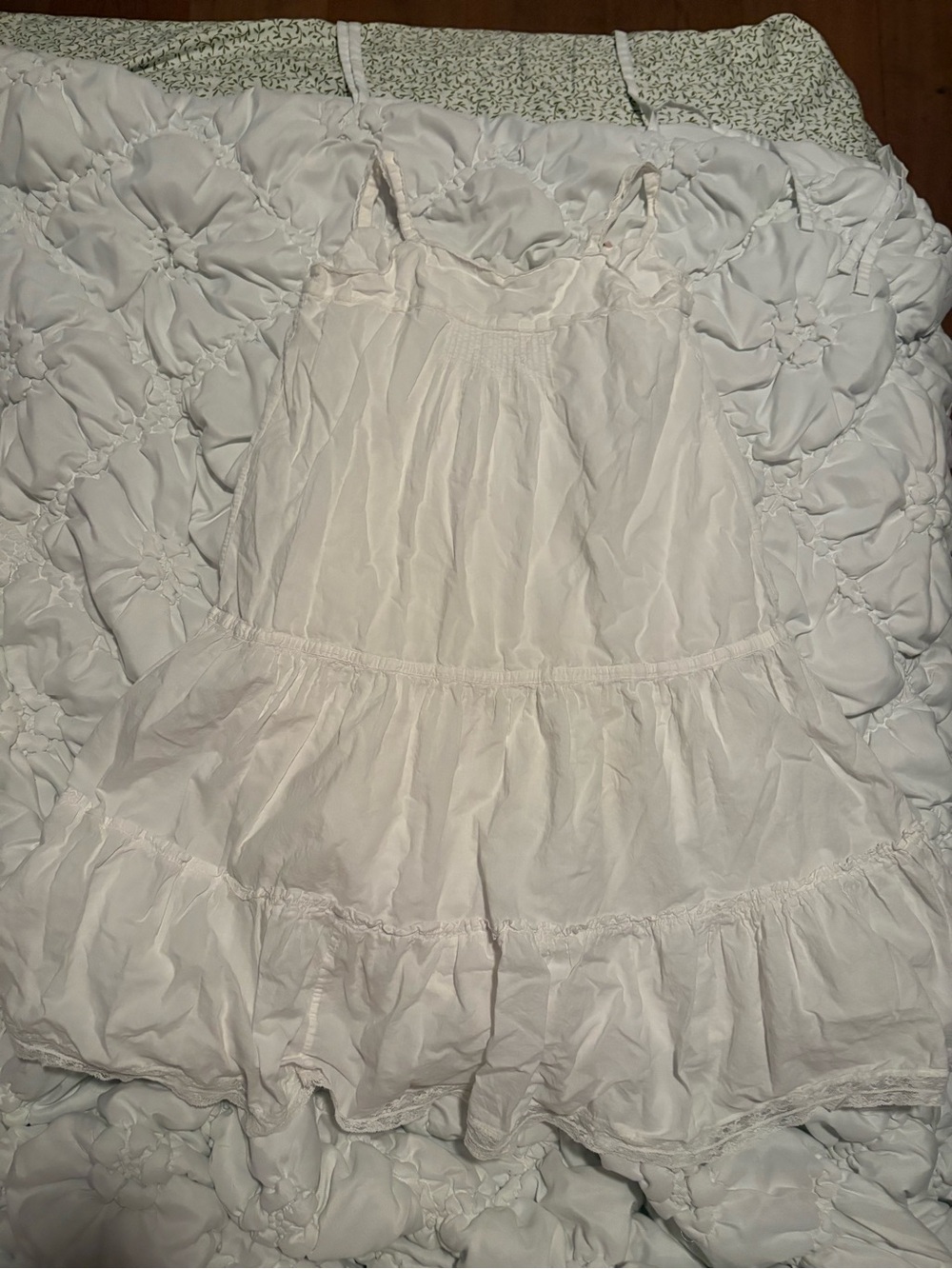 Bonpoint White Cotton Tiered Sundress for Girls